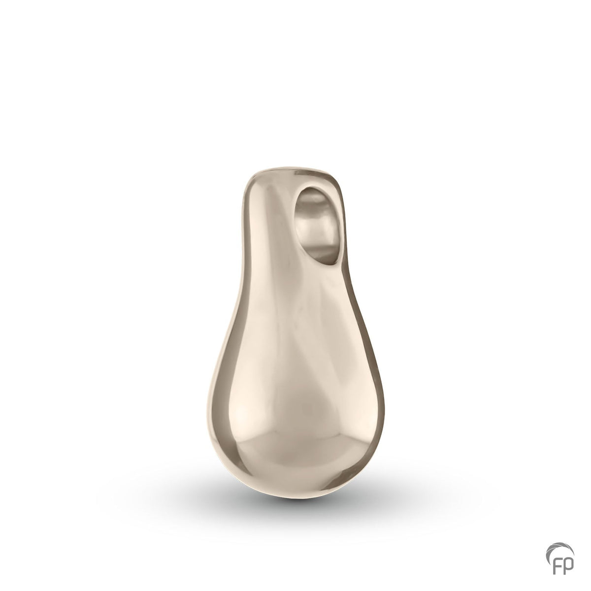 Hanger met in het midden een edelsteen in zilver uitgevoerd met zirkonia, in goud met diamant. De ashangers uit deze collectie gedenksieraden zijn zeer gevarieerd en eigentijds ontworpen.