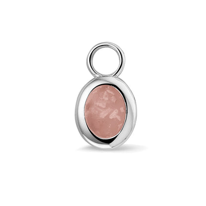 Oorhangers 17 mm lang, aan de voorzijde zichtbaar gevuld met as of haar. blush.