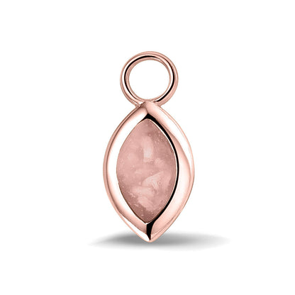 Oorhangers 21 mm lang die aan de voorzijde zichtbaar gevuld worden met as of haar. blush.