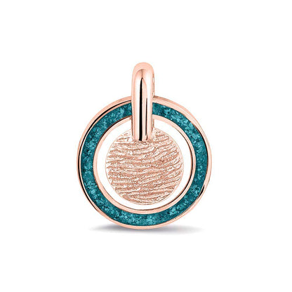 Hanger voorzien van een vingerafdruk uit collectie gedenksieraden. Turquoise