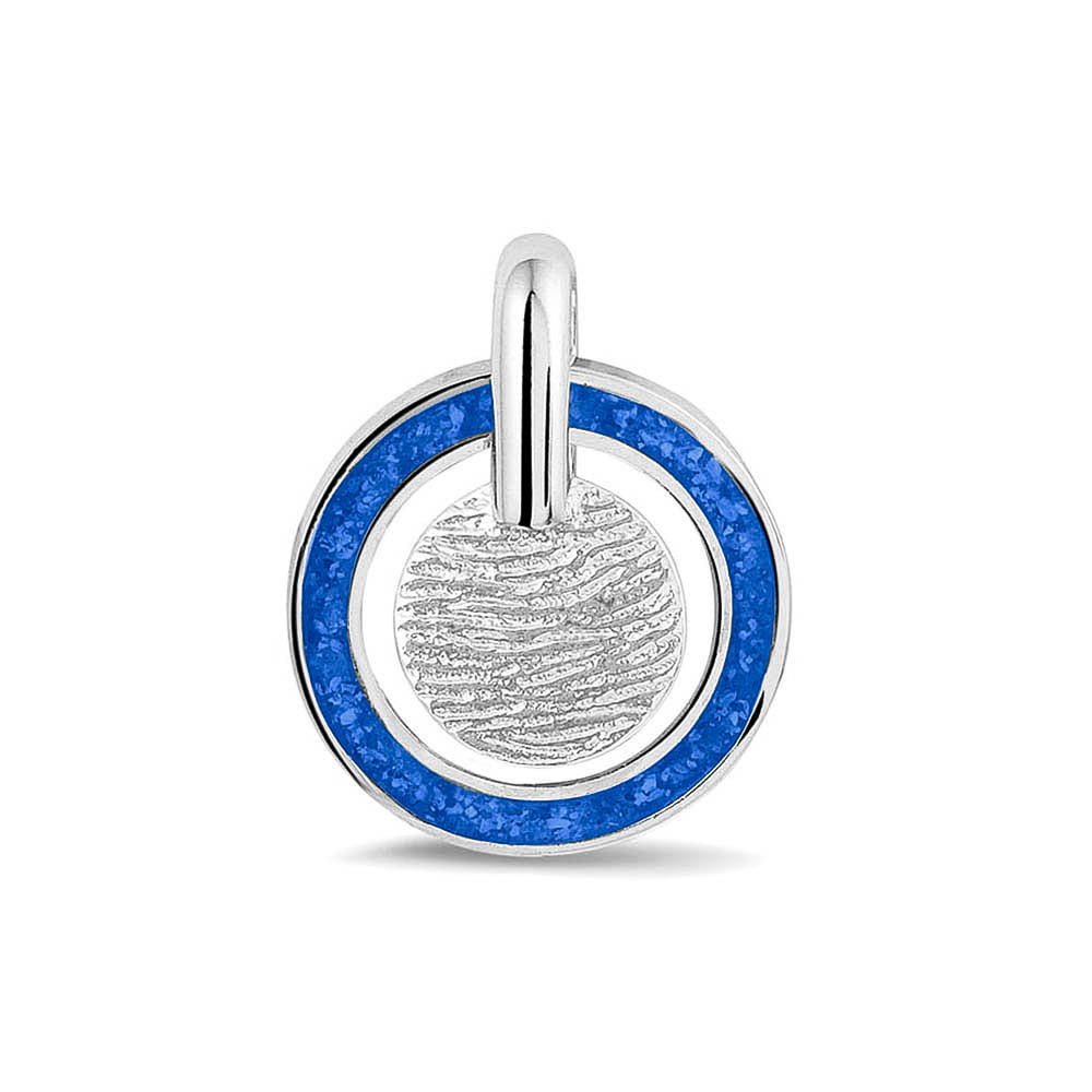 Hanger voorzien van een vingerafdruk uit collectie gedenksieraden. Blue