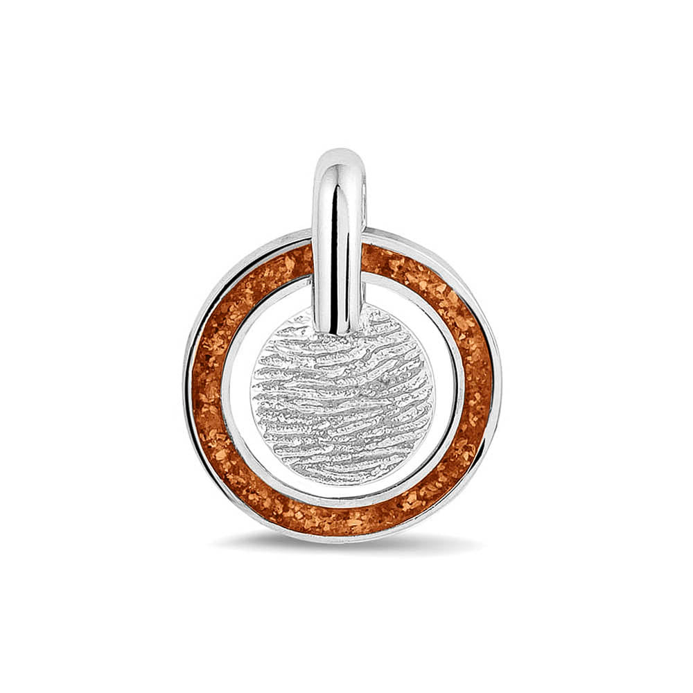 Hanger voorzien van een vingerafdruk uit collectie gedenksieraden. Orange