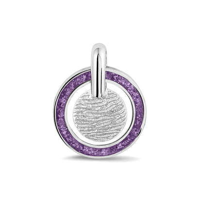Hanger voorzien van een vingerafdruk uit collectie gedenksieraden. Purple