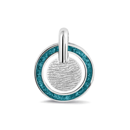 Hanger voorzien van een vingerafdruk uit collectie gedenksieraden. Turquoise