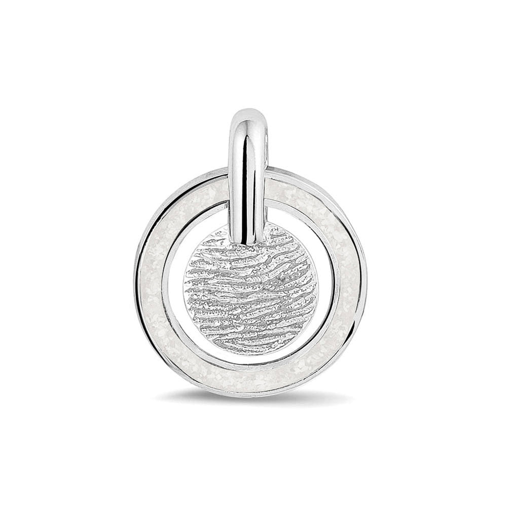 Hanger voorzien van een vingerafdruk uit collectie gedenksieraden. White