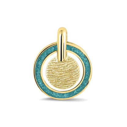 Hanger voorzien van een vingerafdruk uit collectie gedenksieraden. Aqua