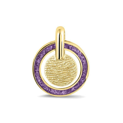 Hanger voorzien van een vingerafdruk uit collectie gedenksieraden. Purple