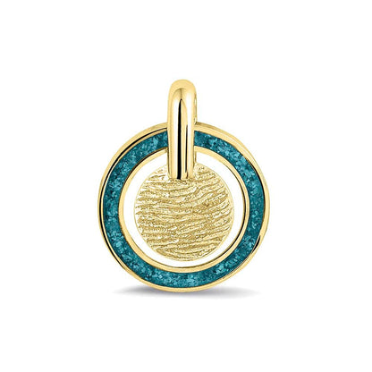 Hanger voorzien van een vingerafdruk uit collectie gedenksieraden. Turquoise