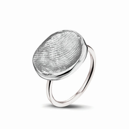 Ring met vingerafdruk