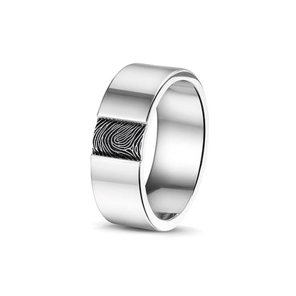 Ring met vingerafdruk