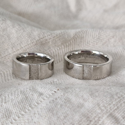 Ring met vingerafdruk