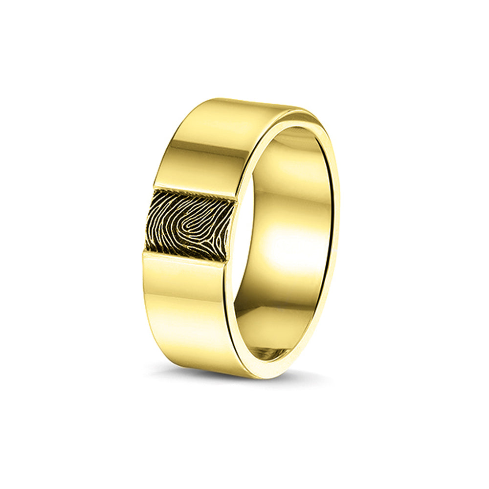Ring met vingerafdruk