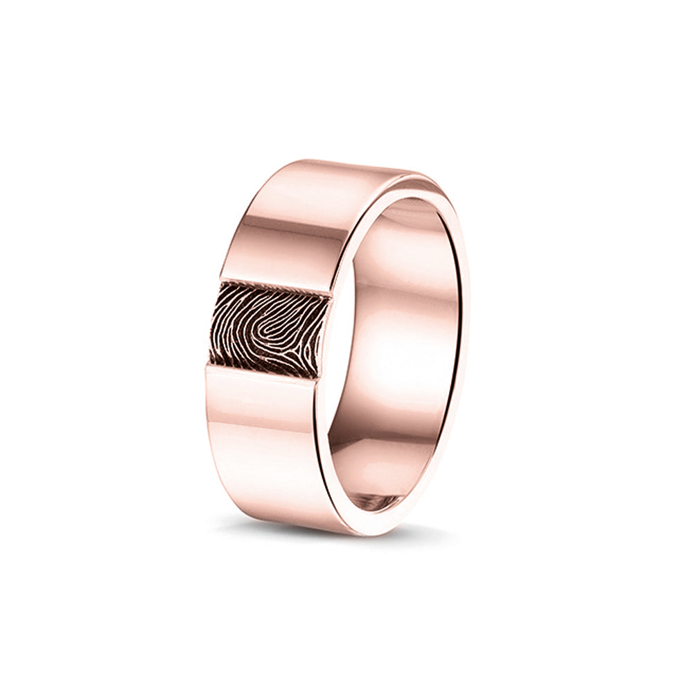 Ring met vingerafdruk