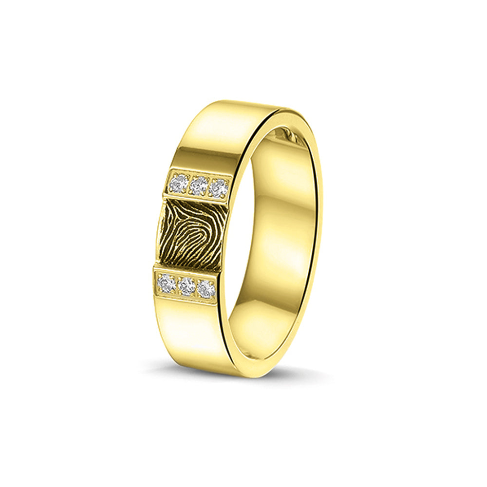 Ring met vingerafdruk