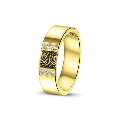 Ring met vingerafdruk