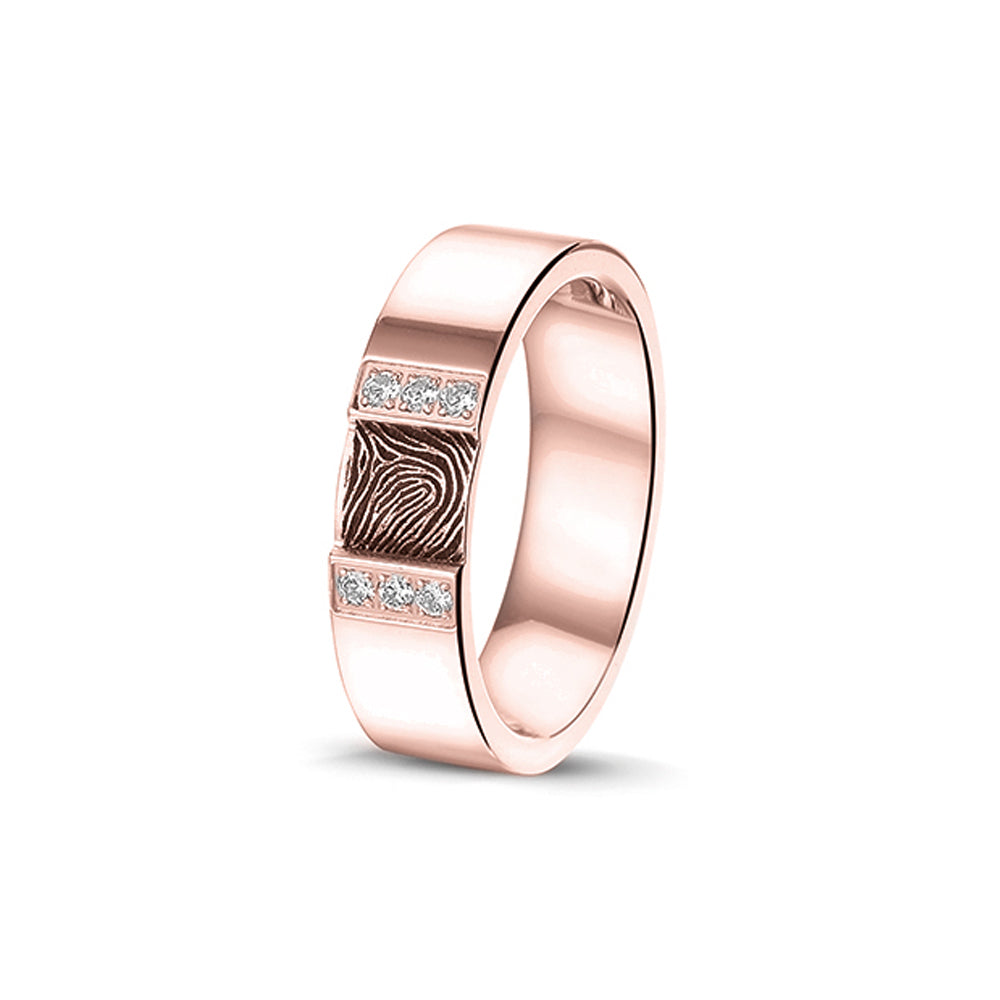Ring met vingerafdruk