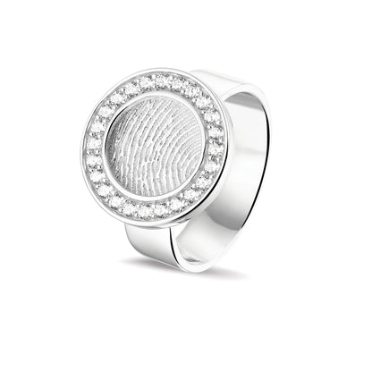 Ring met vingerafdruk