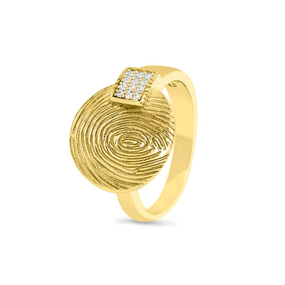 Ring met vingerafdruk