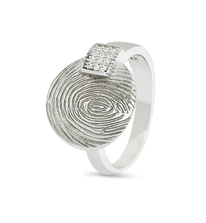 Ring met vingerafdruk