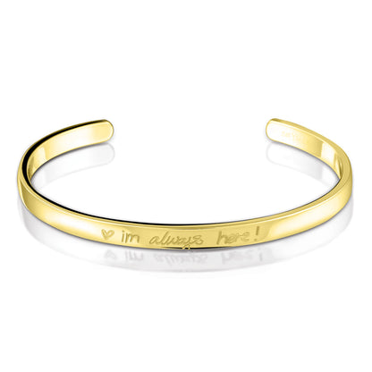 armband geelgoud 5 mm breed voor een gravure. Geelgoud