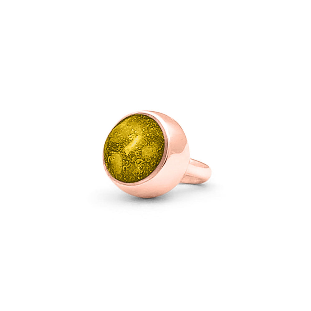 Subtiele charm als gedenksieraad gevuld met as, haar of moedermelk. Yellow