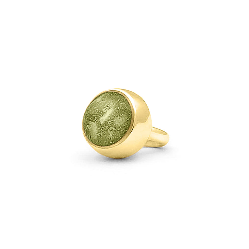 Subtiele charm als gedenksieraad gevuld met as, haar of moedermelk. Olive