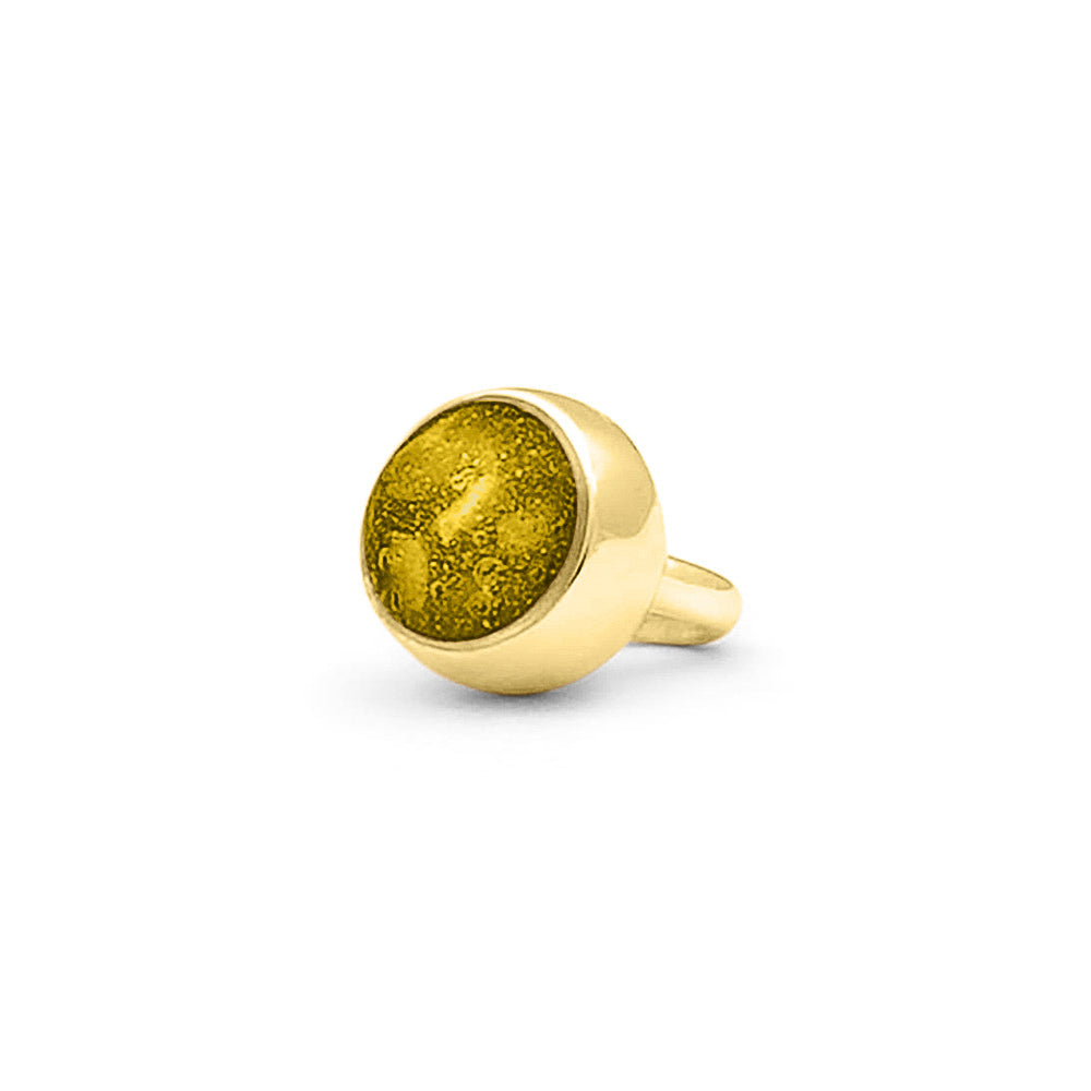 Subtiele charm als gedenksieraad gevuld met as, haar of moedermelk. Yellow