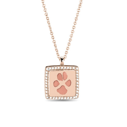 Hanger roségoud voorzien van een gravure uit collectie gedenksieraden. roségoud