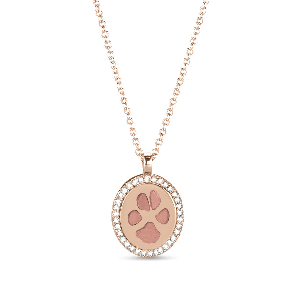Hanger roségoud voorzien van een gravure uit collectie gedenksieraden. roségoud