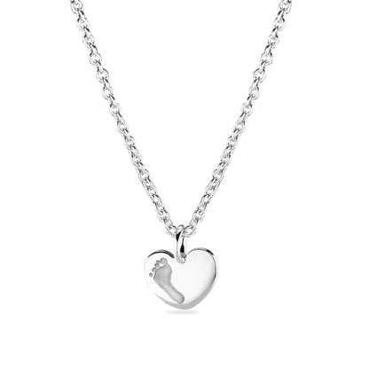 Hanger witgoud hart voorzien van een gravure uit collectie gedenksieraden. witgoud