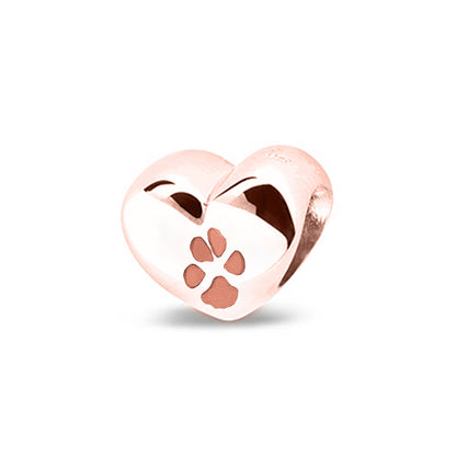 Hartvormige bedel, subtiel design, roségoud.poot