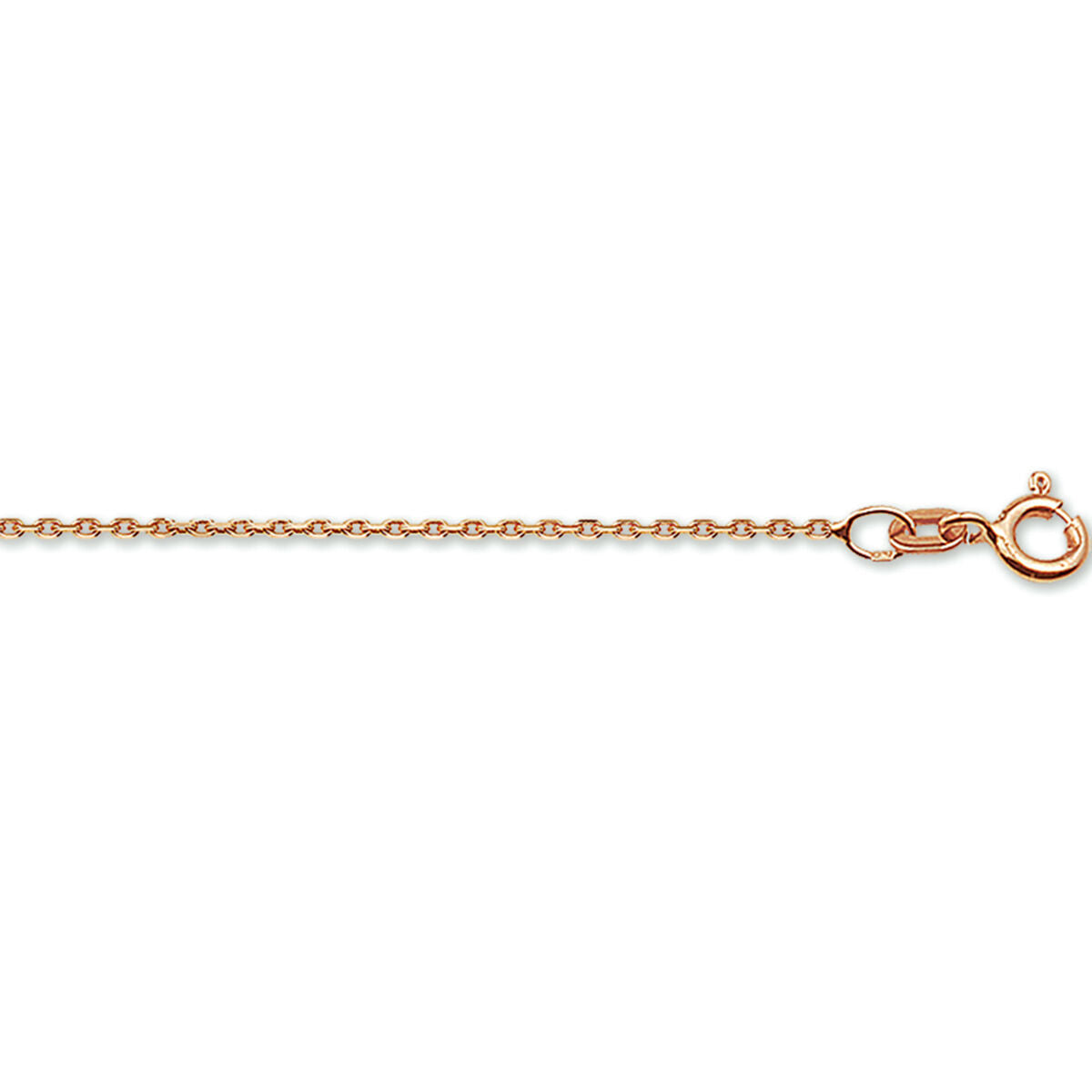 Roségouden collier gepolijst met anker schakel gediamanteerd. Deze uitvoering heeft een hele mooie uitstraling