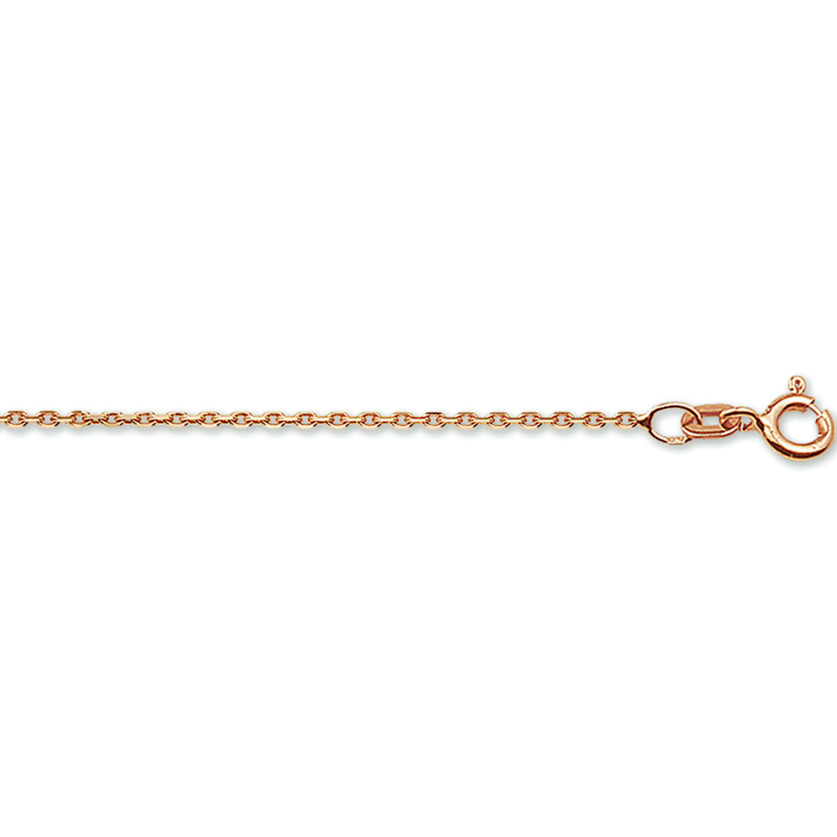 Roségouden collier gepolijst met anker schakel gediamanteerd. Deze uitvoering heeft een hele mooie uitstraling