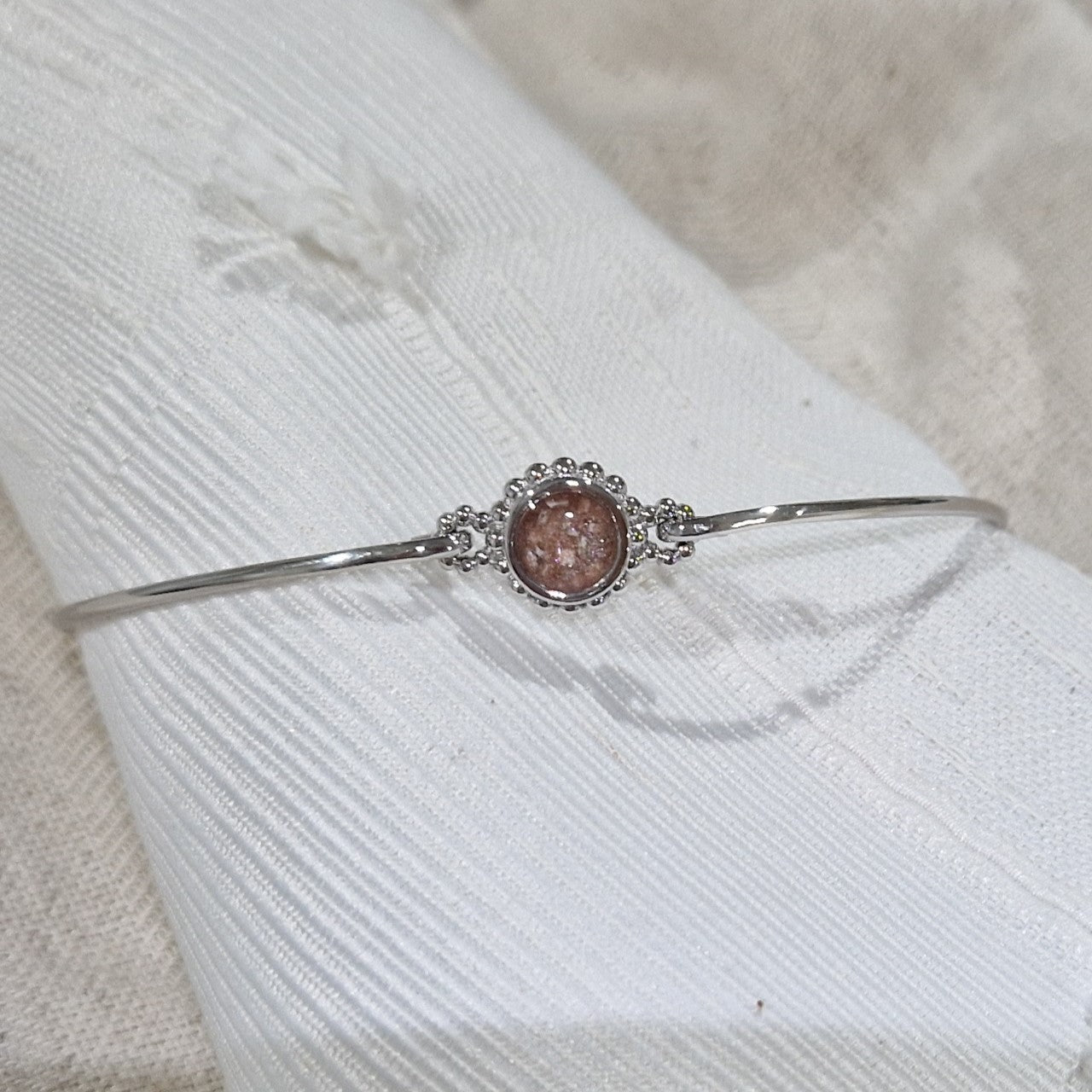 Roségouden as armband met as, haar of moedermelk. Alle