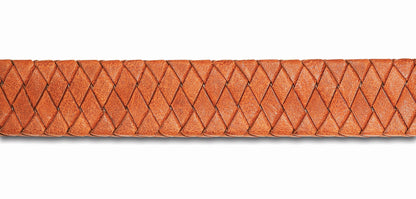 Lederen armband voorzien van vingerafdruk in sluiting in zilver