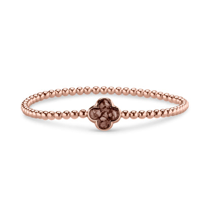 Flexibele as armband met compartiment voor as of haar, gedenksieraden. Brown
