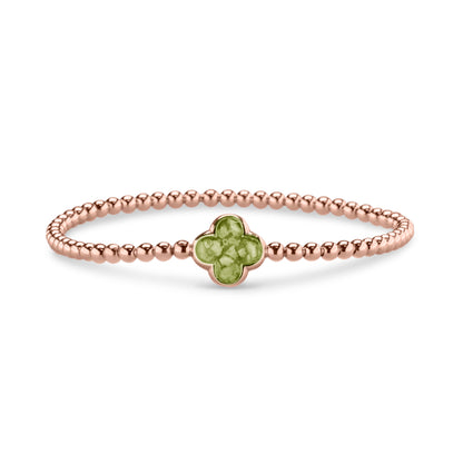 Flexibele as armband met compartiment voor as of haar, gedenksieraden. Olive
