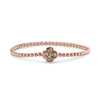 Flexibele as armband met compartiment voor as of haar, gedenksieraden. Transparent