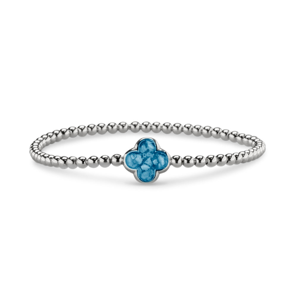 Flexibele as armband met compartiment voor as of haar, gedenksieraden. Marine