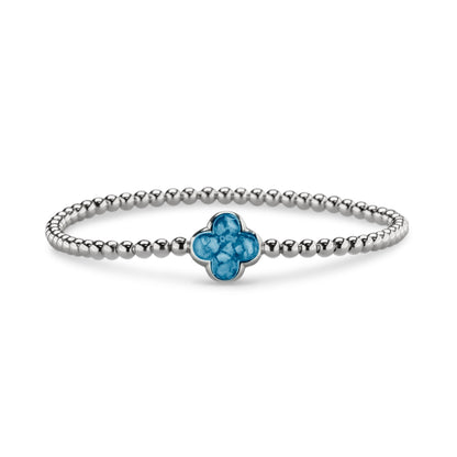 Flexibele as armband met compartiment voor as of haar, gedenksieraden. Marine