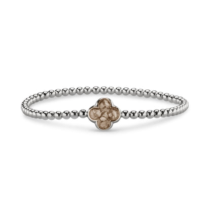 Flexibele as armband met compartiment voor as of haar, gedenksieraden. Transparent