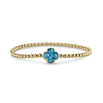Flexibele as armband met compartiment voor as of haar, gedenksieraden. Marine