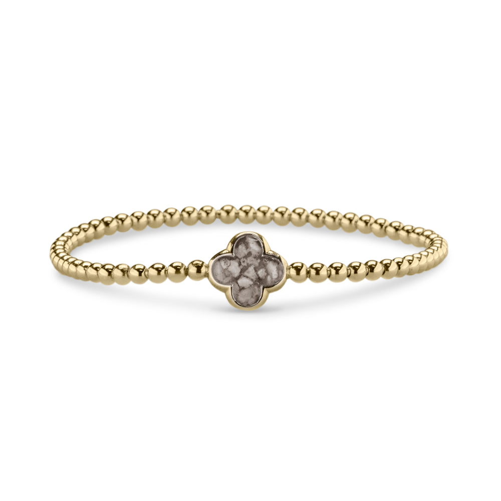 Flexibele as armband met compartiment voor as of haar, gedenksieraden. Silver