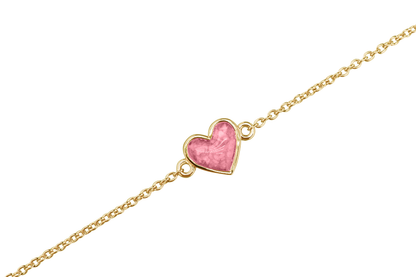as armband met hartje als gedenksieraad. Soft