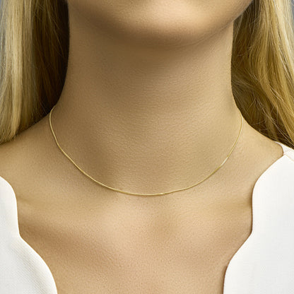 Collier gourmette geelgoud