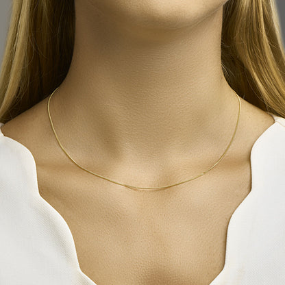 Collier gourmette geelgoud
