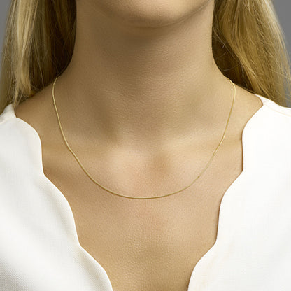 Collier gourmette geelgoud