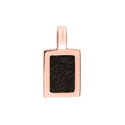 Ashanger rechthoekig plat, gedenksieraad, waar as en haar in verwerkt wordt. Black