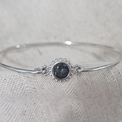 Zilveren as armband met as, haar of moedermelk,alle