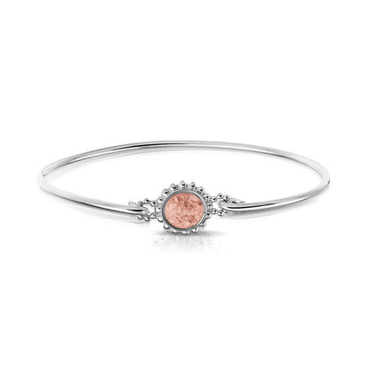 Roségouden as armband met as, haar of moedermelk. Brown